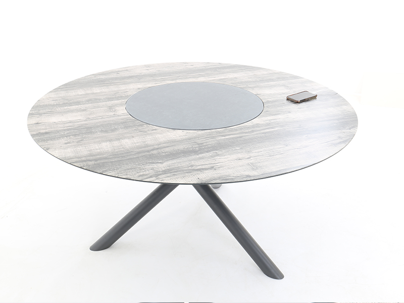 Product photograph of Solar Slate Round Table 1 5m from The Garden Furniture Centre Ltd