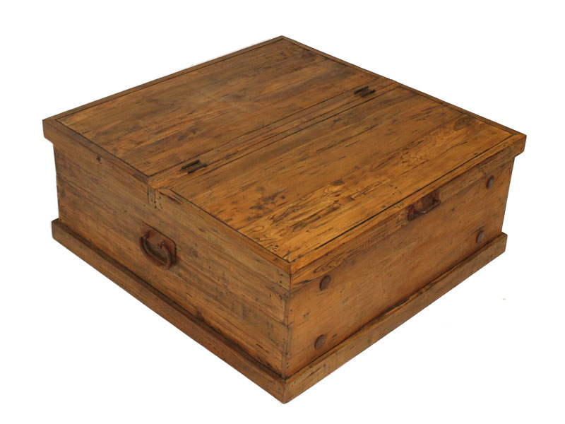 Product photograph of Bali Reclaimed Teak Square Storage Box from The Garden Furniture Centre Ltd
