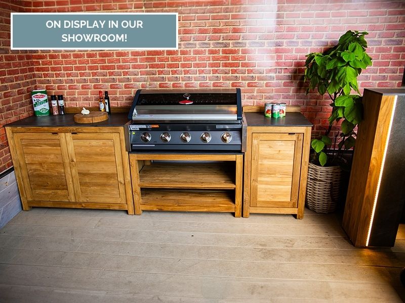 Product photograph of Bari Teak Outdoor Kitchen Set 3 from The Garden Furniture Centre Ltd