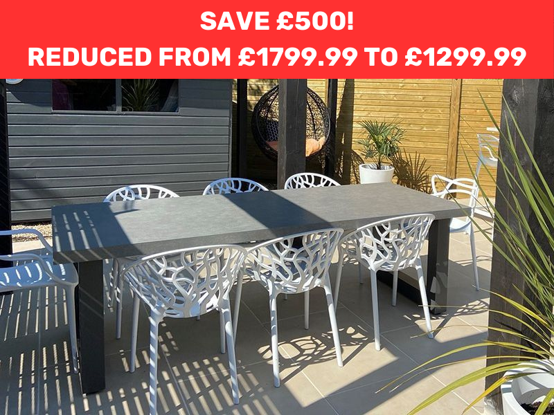 Product photograph of Stelvio Dining Table 2 4m Life Range from The Garden Furniture Centre Ltd