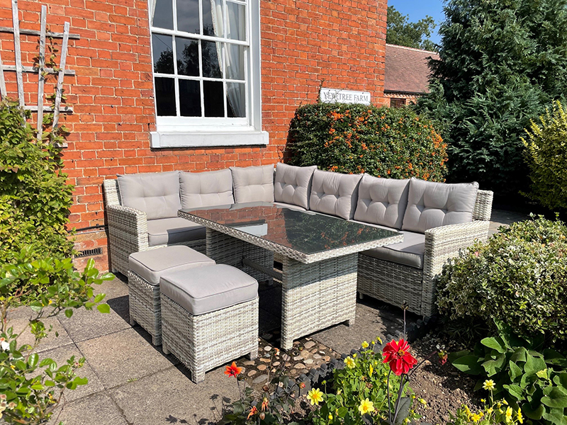 Product photograph of Cannes Corner Dining Set from The Garden Furniture Centre Ltd