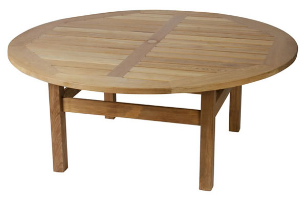 Product photograph of Chunky Malvern Teak Table - 1 5m Diameter Fsc Certified from The Garden Furniture Centre Ltd