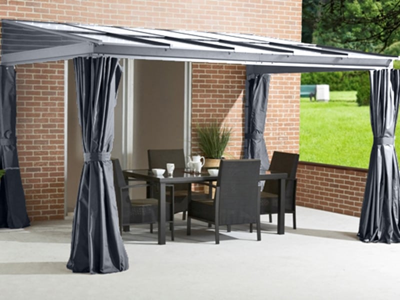 Product photograph of Four Seasons Wall Mounted Gazebo 3m X 3 65m from The Garden Furniture Centre Ltd