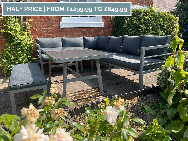 Product photograph of Blakes Corner Sofa Set Ex Display Half Price from The Garden Furniture Centre Ltd