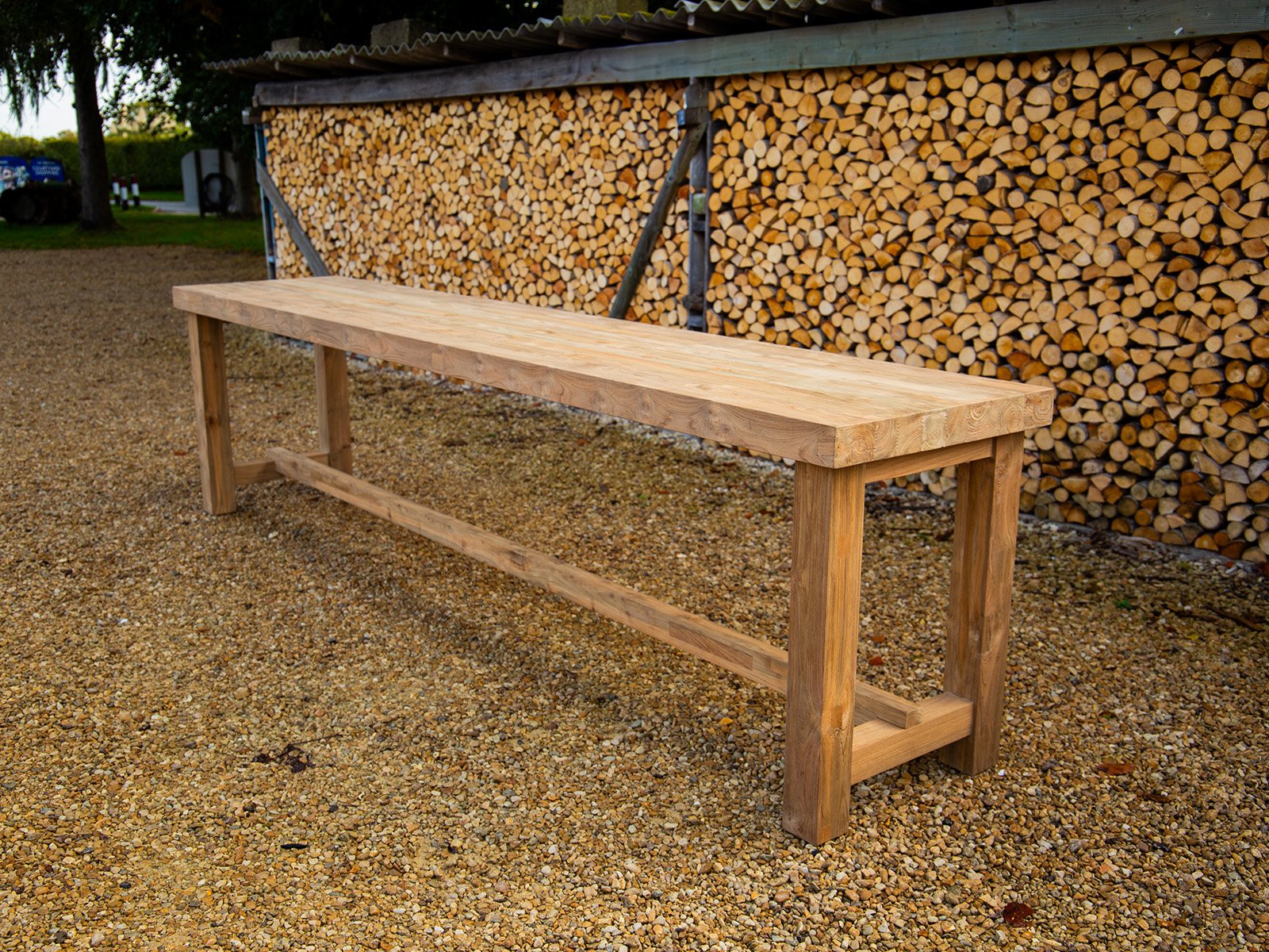 Product photograph of Himalayan Teak Counter Bar Table 3 5m from The Garden Furniture Centre Ltd