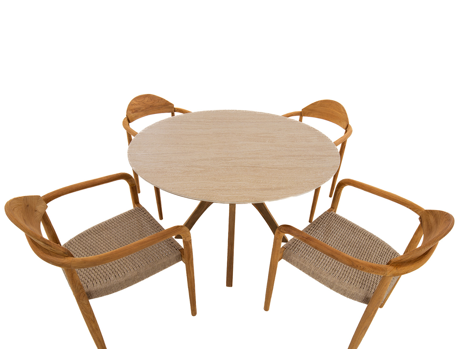 Product photograph of Ibiza 4 Chair Dining Set from The Garden Furniture Centre Ltd