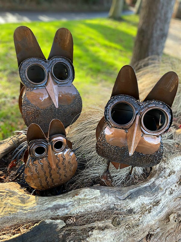 Product photograph of Owl Set Of Three from The Garden Furniture Centre Ltd