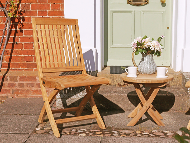 Product photograph of Balmoral Folding Diner Chair Fsc Certified from The Garden Furniture Centre Ltd