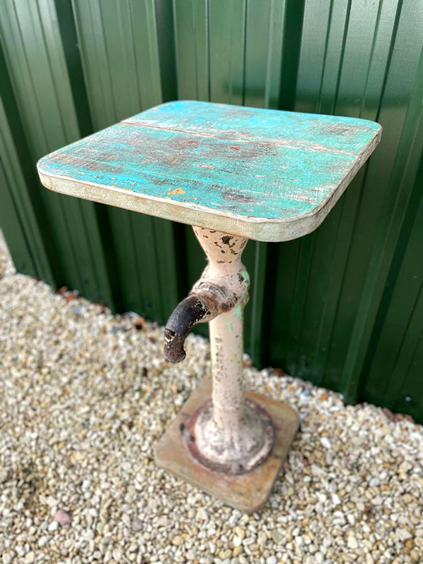 Product photograph of Indian Antique Pump Table from The Garden Furniture Centre Ltd