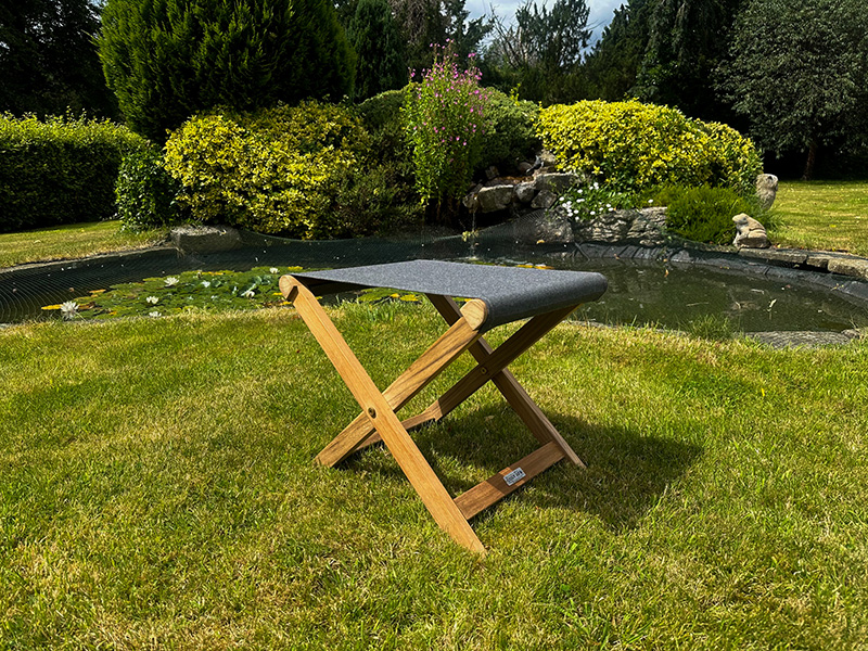 Product photograph of Kangaroo Teak Footstool Fsc Certified from The Garden Furniture Centre Ltd