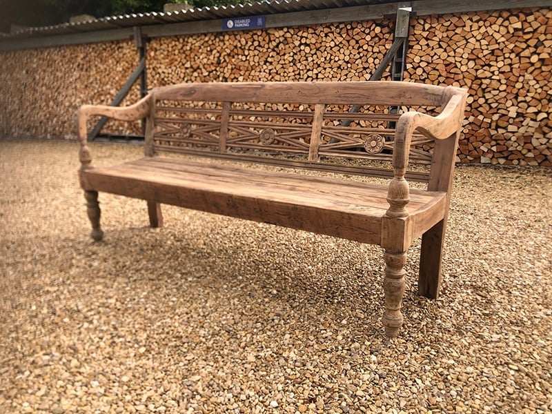 Product photograph of Java Antique Bench 1 8m from The Garden Furniture Centre Ltd