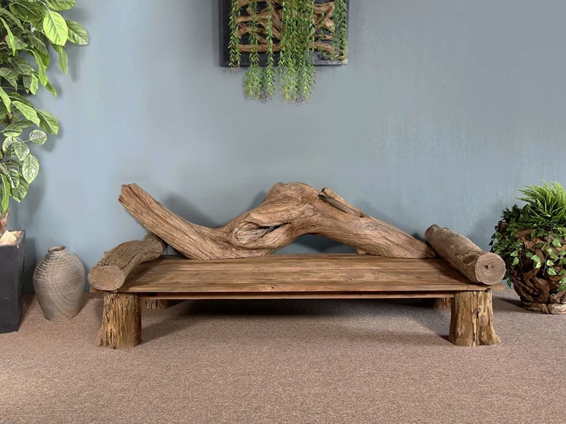 Product photograph of Jungle Root Bench from The Garden Furniture Centre Ltd