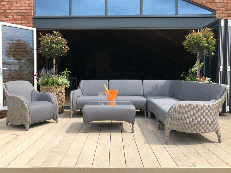 Product photograph of Meteor Corner Set from The Garden Furniture Centre Ltd