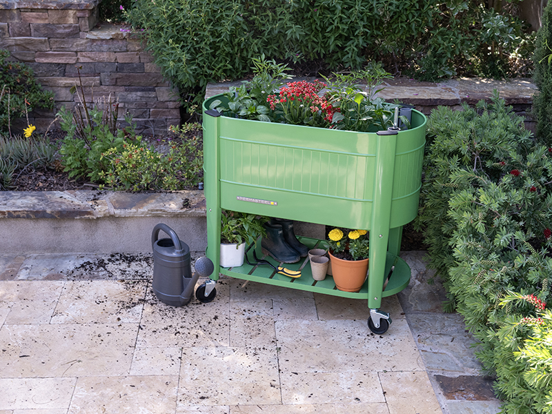 Product photograph of Permasteel Elevated Garden Bed Olive Green Pre-order from The Garden Furniture Centre Ltd