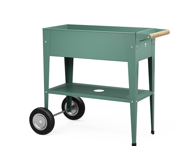 Product photograph of Urban Garden Trolley Olive Green from The Garden Furniture Centre Ltd