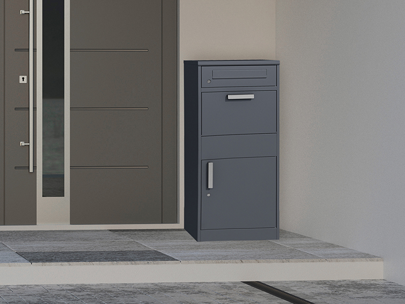 Product photograph of Anthracite Parcel And Letter Box from The Garden Furniture Centre Ltd