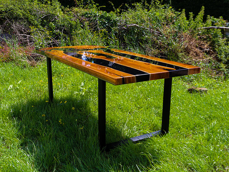 Product photograph of Epoxy Resin Table Black from The Garden Furniture Centre Ltd