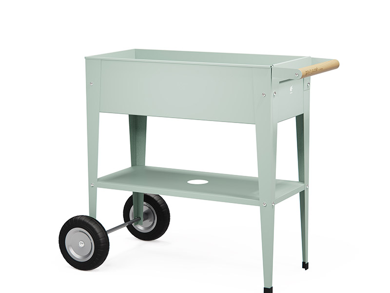 Product photograph of Urban Garden Trolley Sage Green from The Garden Furniture Centre Ltd