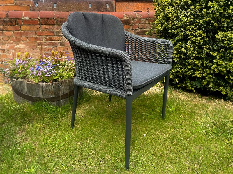 Product photograph of Santiago Rope Dining Armchair from The Garden Furniture Centre Ltd