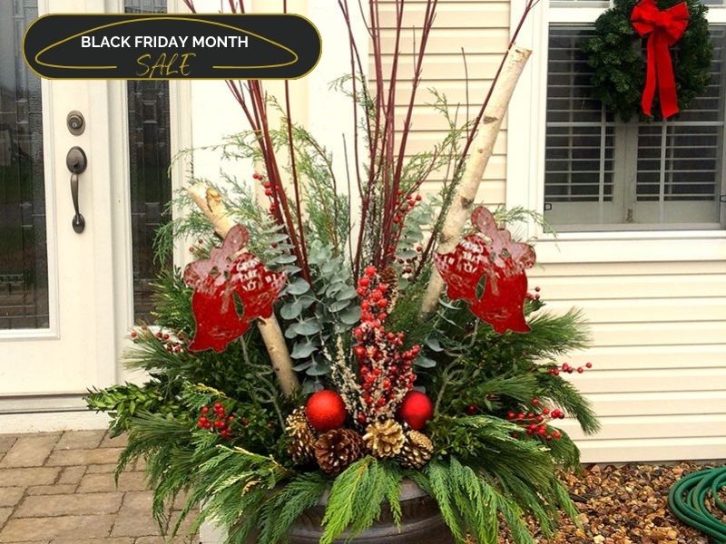 Product photograph of Festive Bell Stakes - Set Of 10 Black Friday Month from The Garden Furniture Centre Ltd