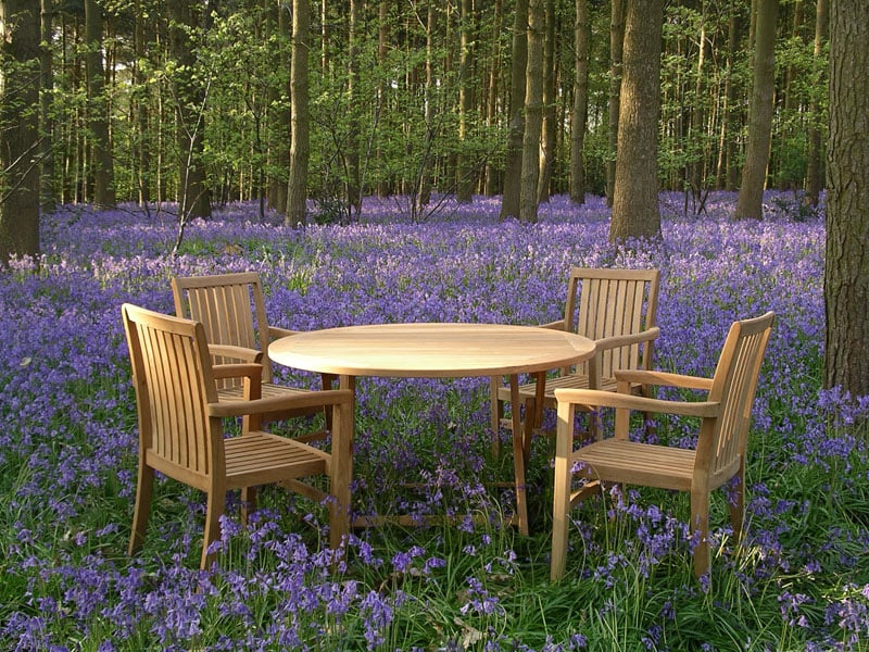 Product photograph of Warwick 1 2m Table Folding Set Fsc Certified from The Garden Furniture Centre Ltd